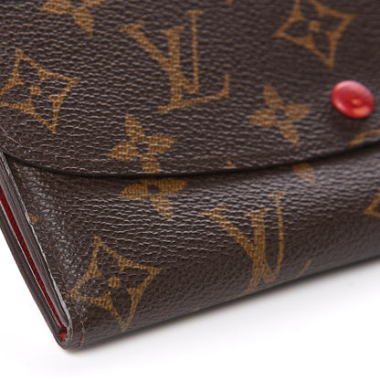 Louis Vuitton Monogram Emilie Wallet Red 7 of 11