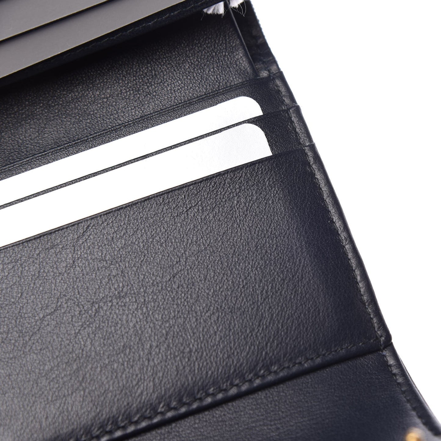 Oblique Saddle Card Holder Blue
