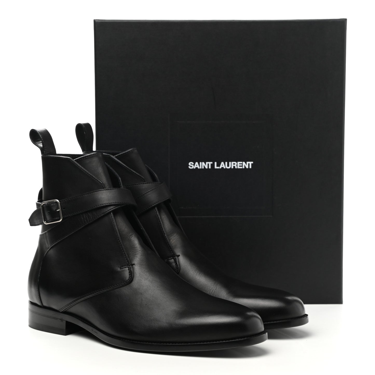 Calfskin Dare 25 Jodhpur Ankle Boots 45 Black