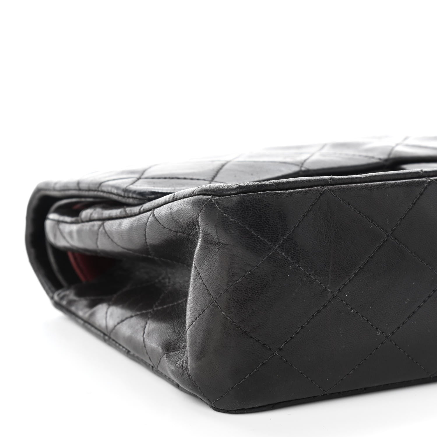 Chanel Lambskin Quilted Medium Double Flap Black 9 of 10