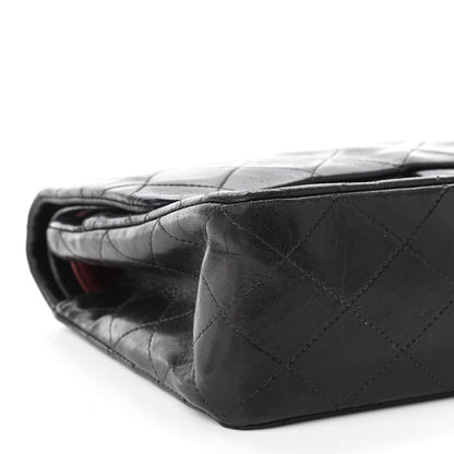Chanel Lambskin Quilted Medium Double Flap Black 9 of 10