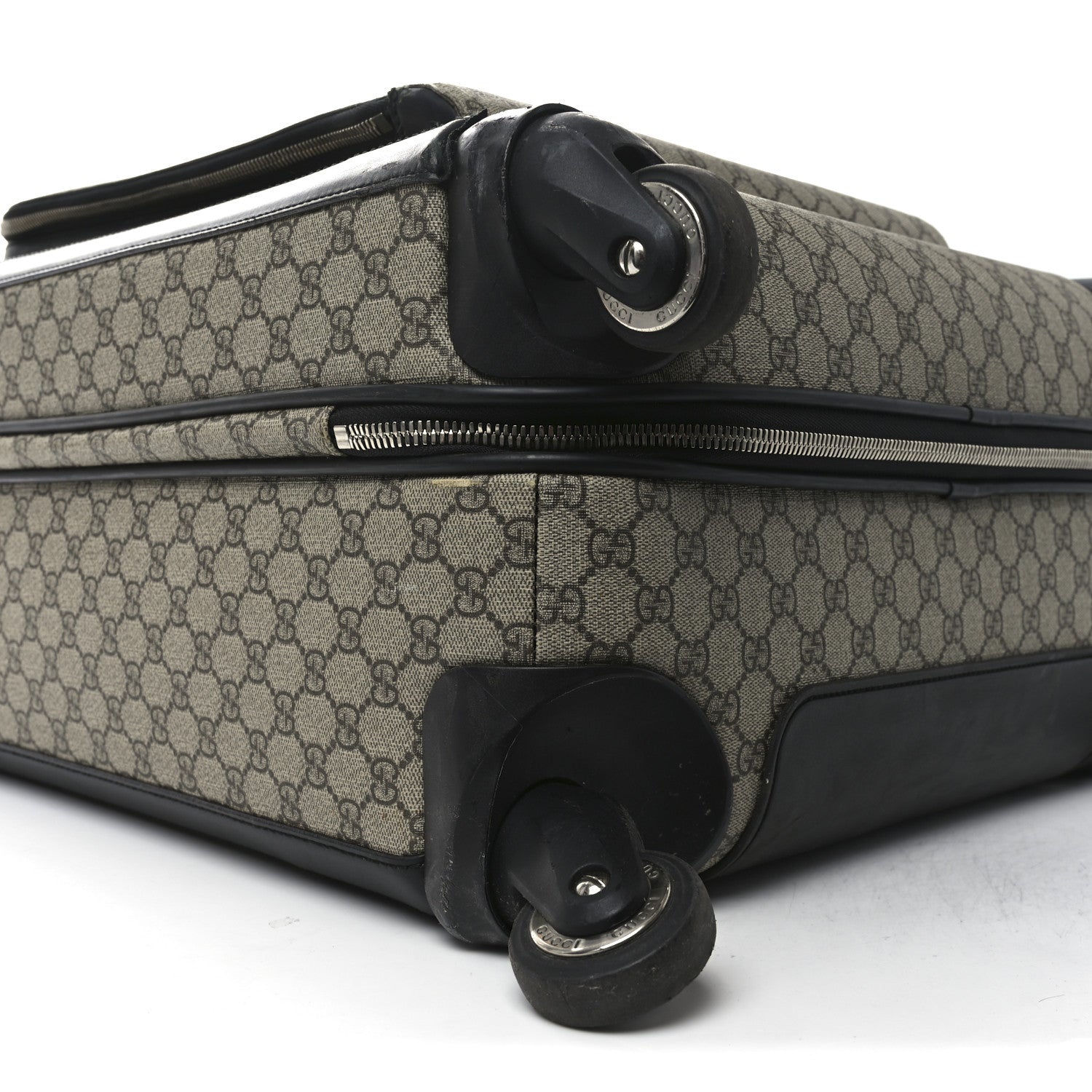 Gucci GG Supreme Monogram Four Wheel Suitcase Black 9 of 14
