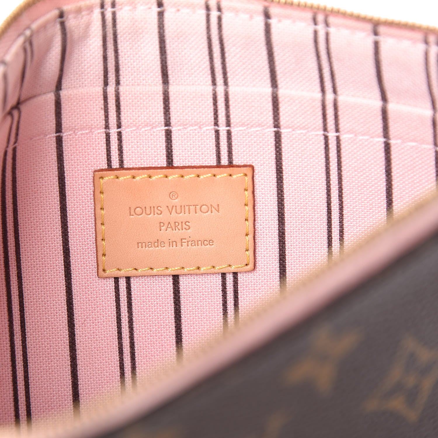Louis Vuitton Monogram Neverfull MM GM Pochette Rose Ballerine 6 of 7