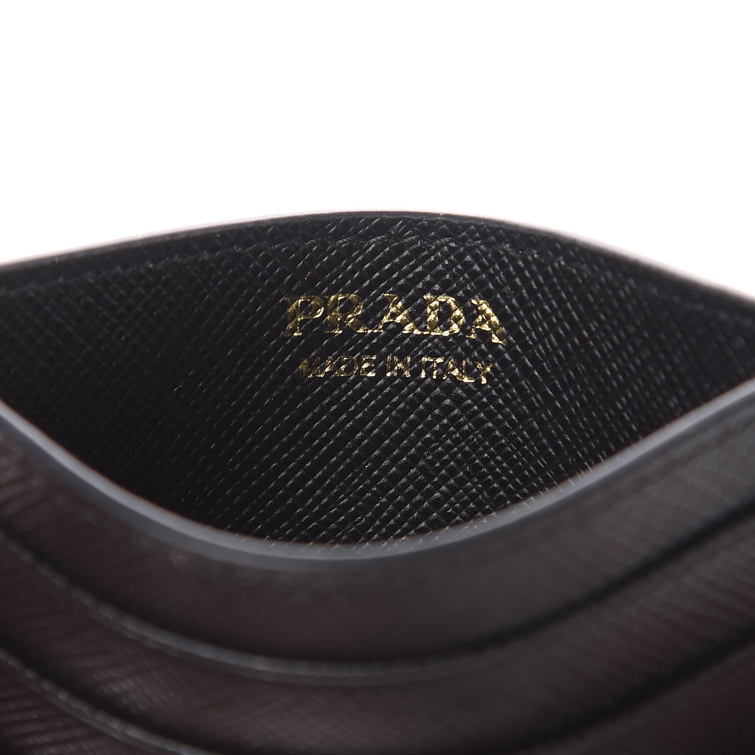 Prada Saffiano Metal Card Holder Black 6 of 7