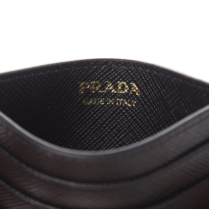Prada Saffiano Metal Card Holder Black 6 of 7