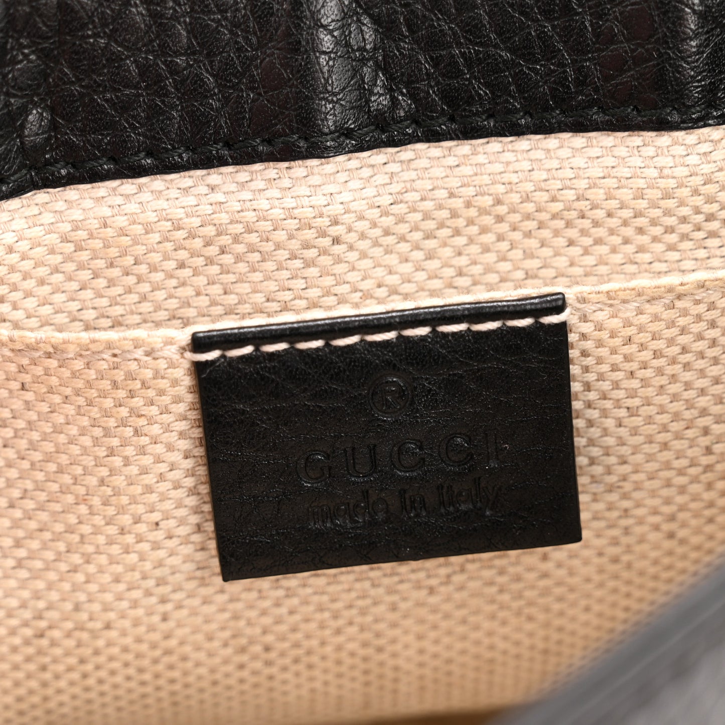Pebbled Calfskin Small Soho Flap Crossbody Black