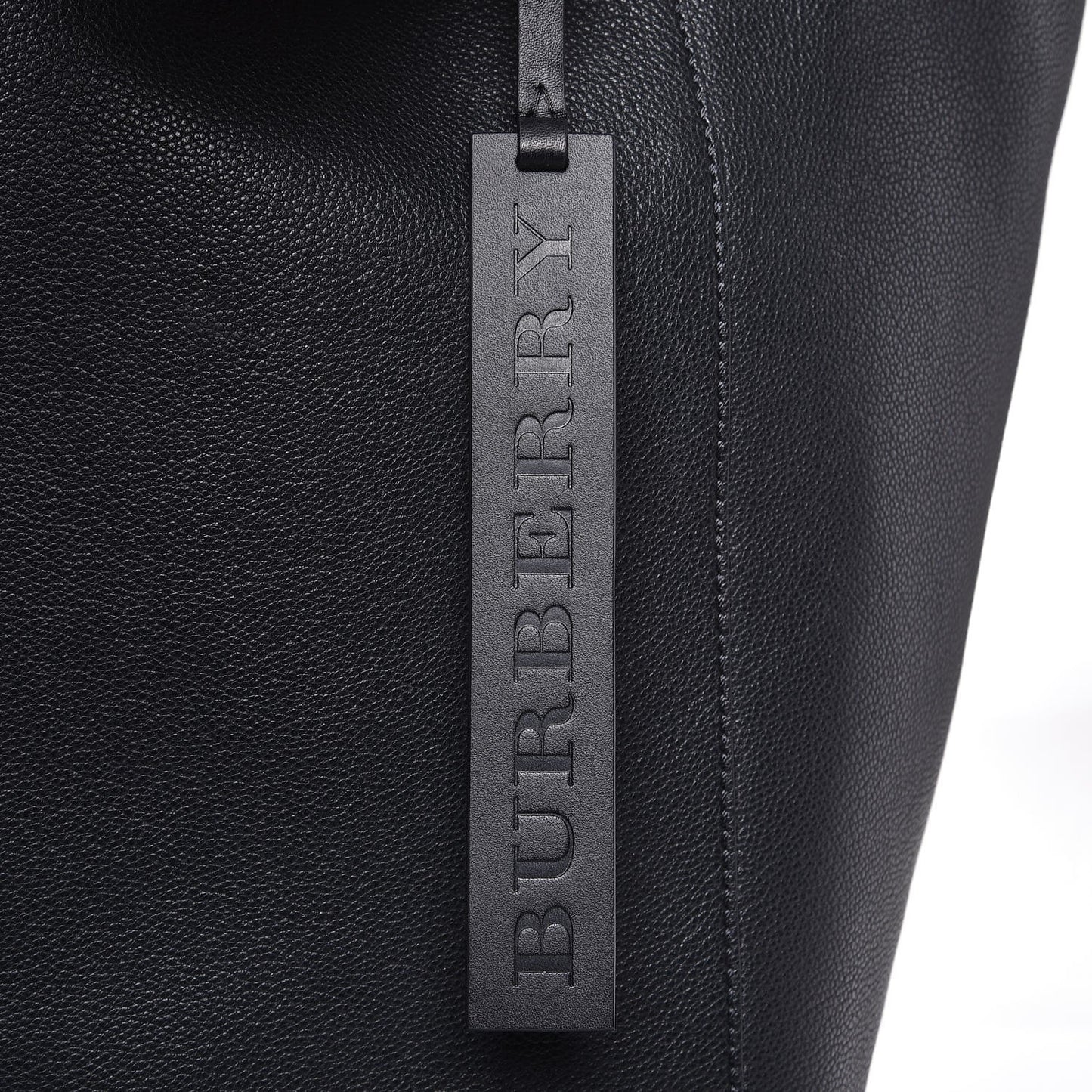 Grainy Calfskin Large Bonded Tote Black