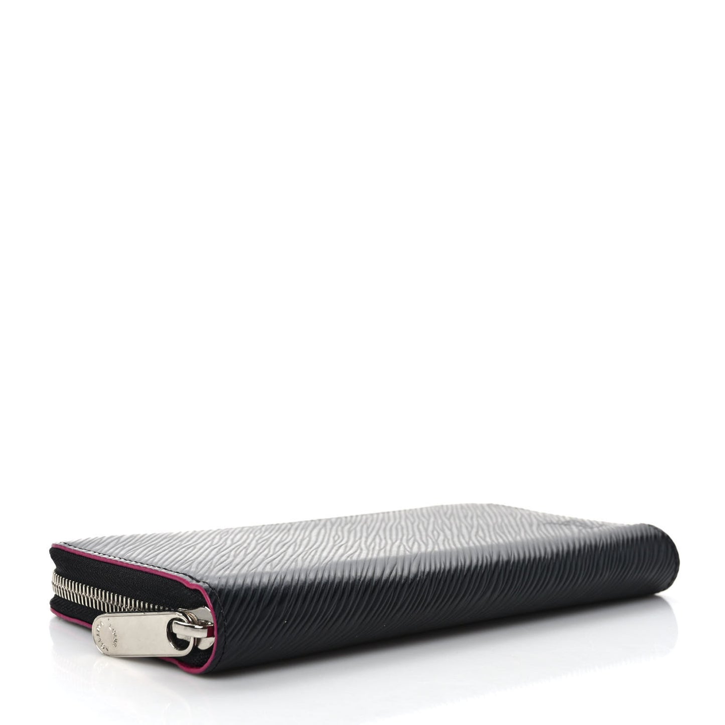 Epi Zippy Wallet Black Hot Pink
