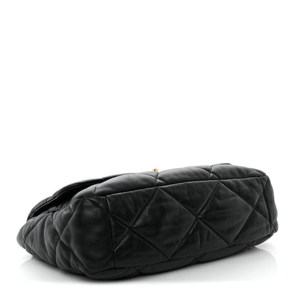 Chanel Lambskin Quilted Maxi Chanel 19 Flap Black 4 of 10