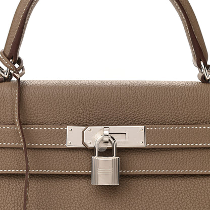 Hermes Togo Kelly Retourne 32 Etoupe 8 of 11