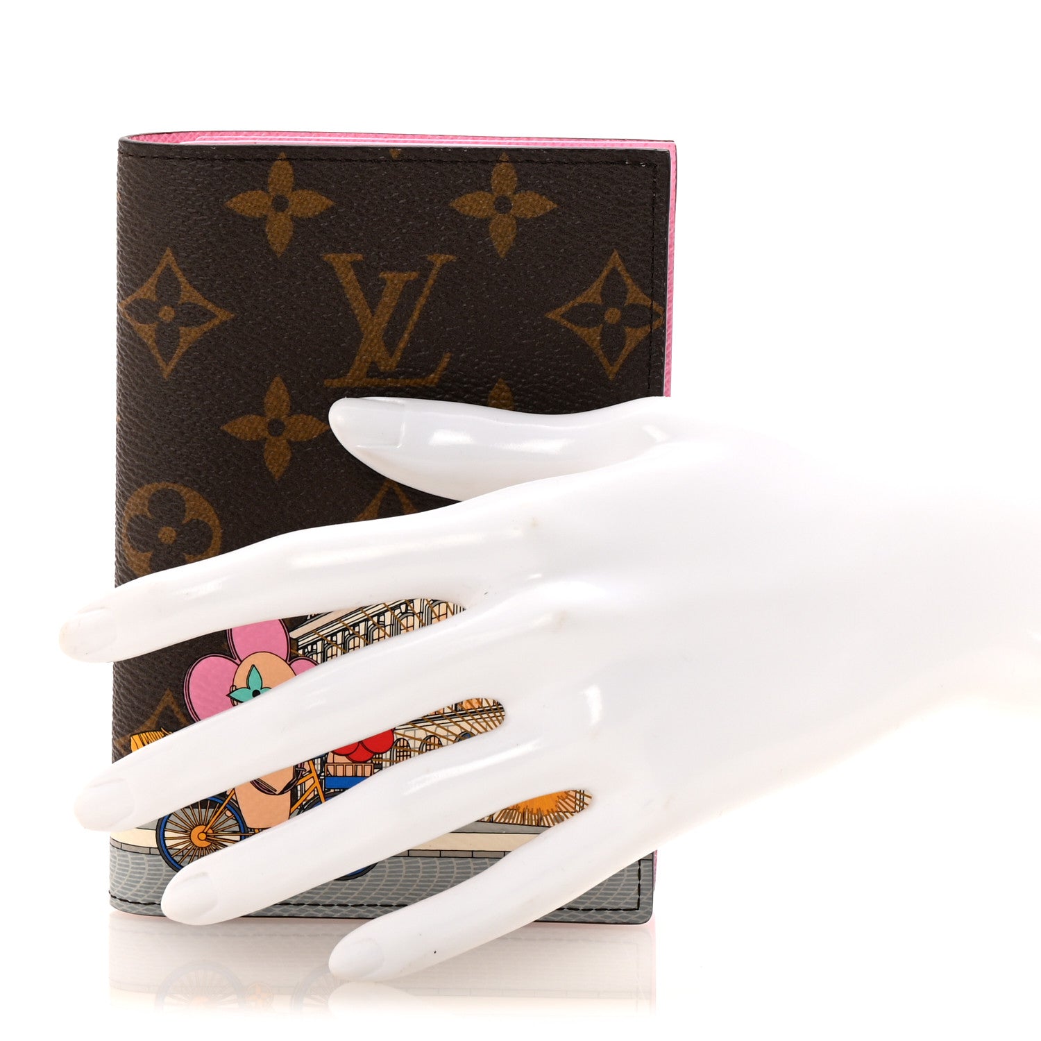 Louis Vuitton Monogram 2022 Christmas Animation Paris Passport Cover Pink 2 of 6
