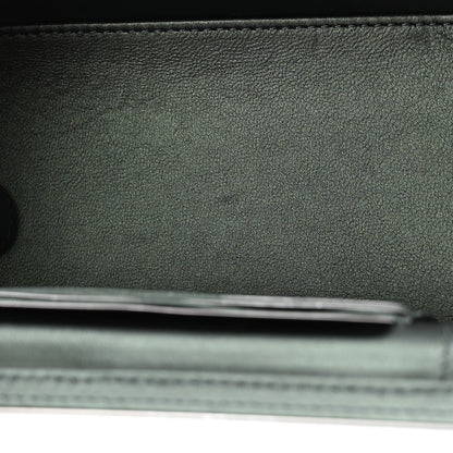 Chanel Iridescent Lambskin Quilted Small Top Handle Vanity Case With Chain Dark Green 11 of 11