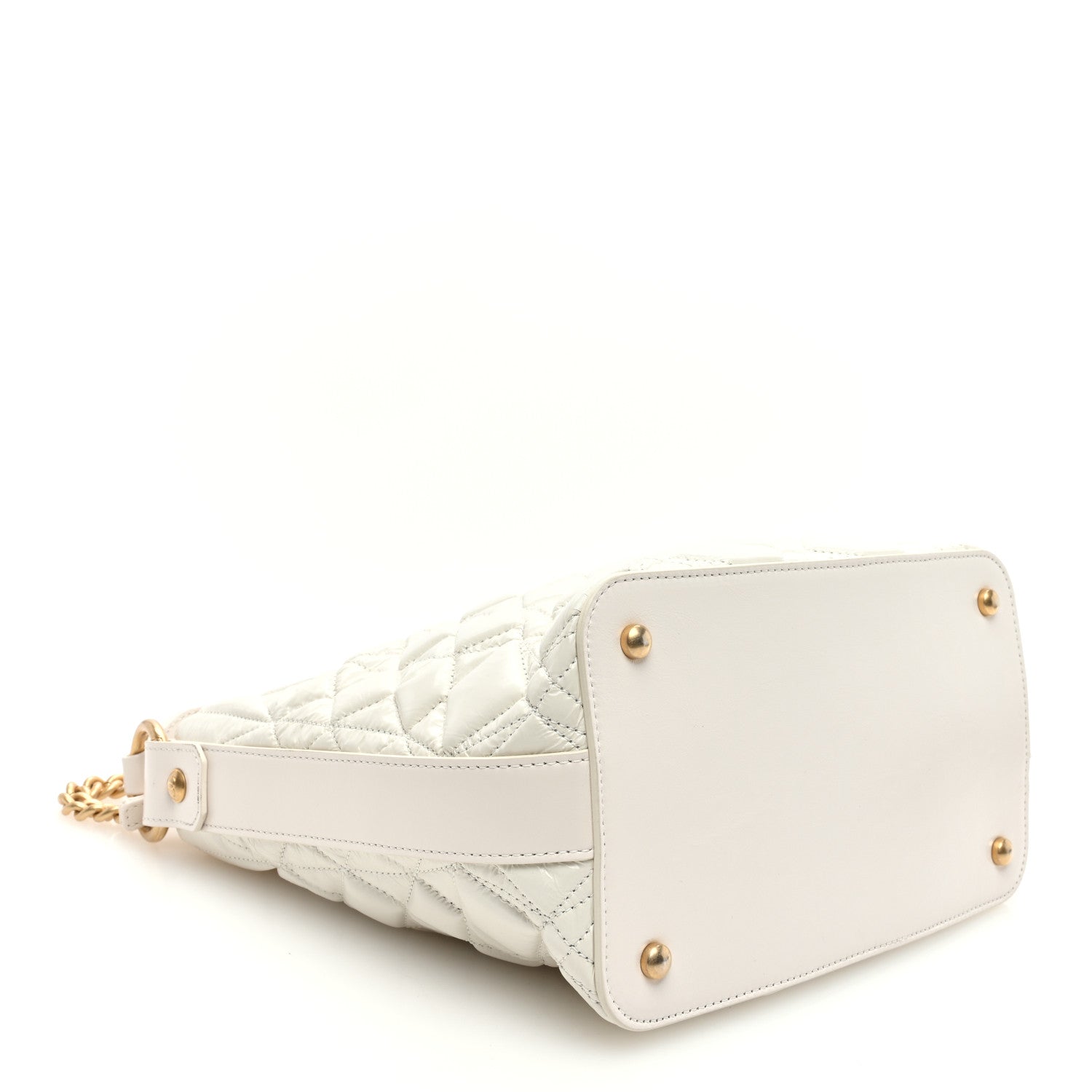Chanel Glazed Calfskin Quilted State Of The Art Hobo White 3 of 9