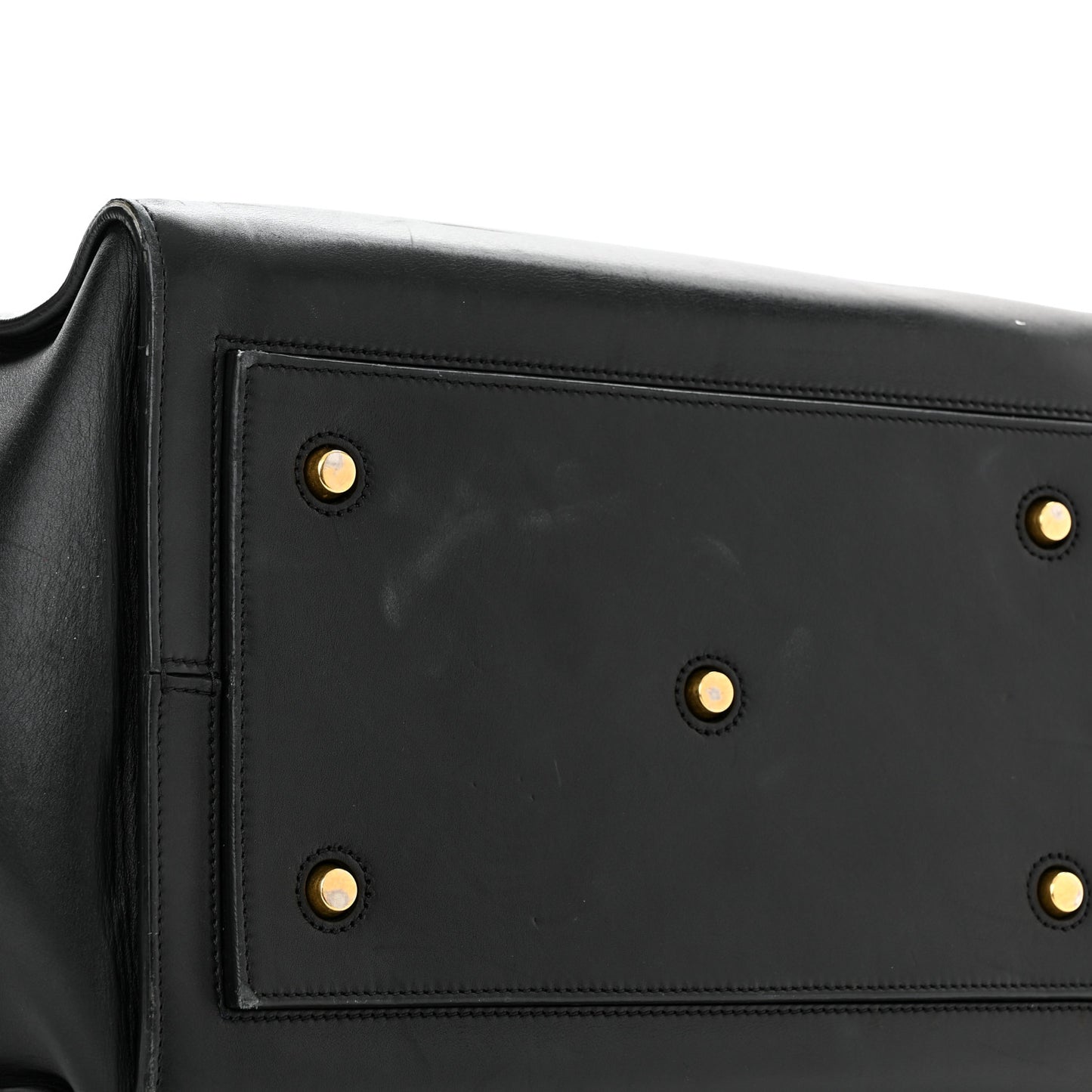 Smooth Calfskin Large Bi-Color Tie Knot Tote Black Navy