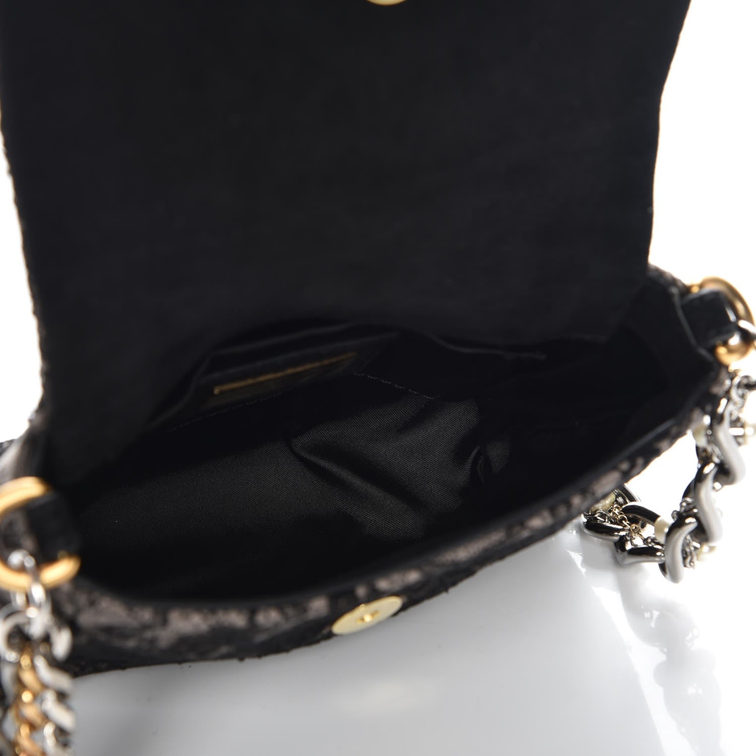 Dolce & Gabbana Lace Mini Miss Charles Evening Bag Black 5 of 6