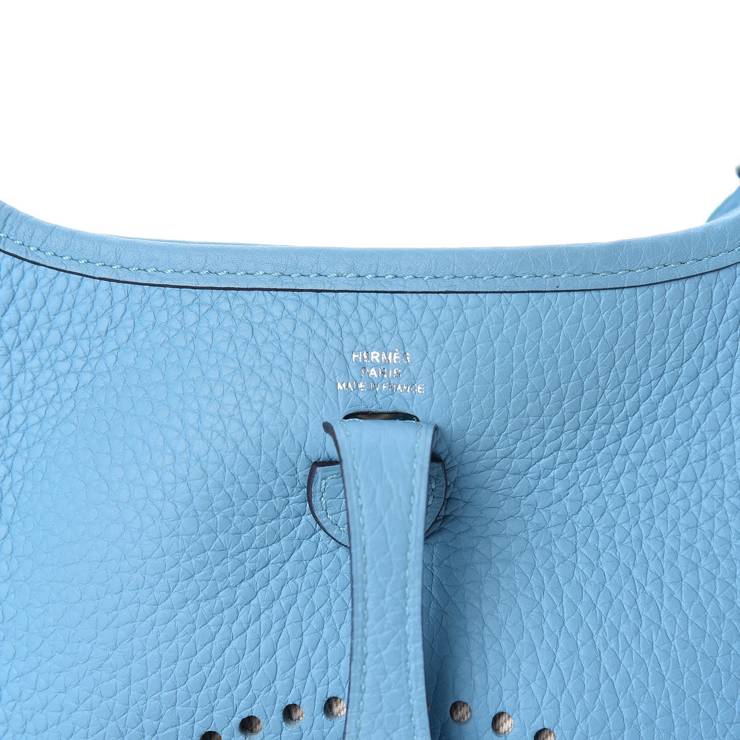 Hermes Taurillon Clemence Amazone Evelyne TPM Bleu Du Nord Vert Verone 8 of 11