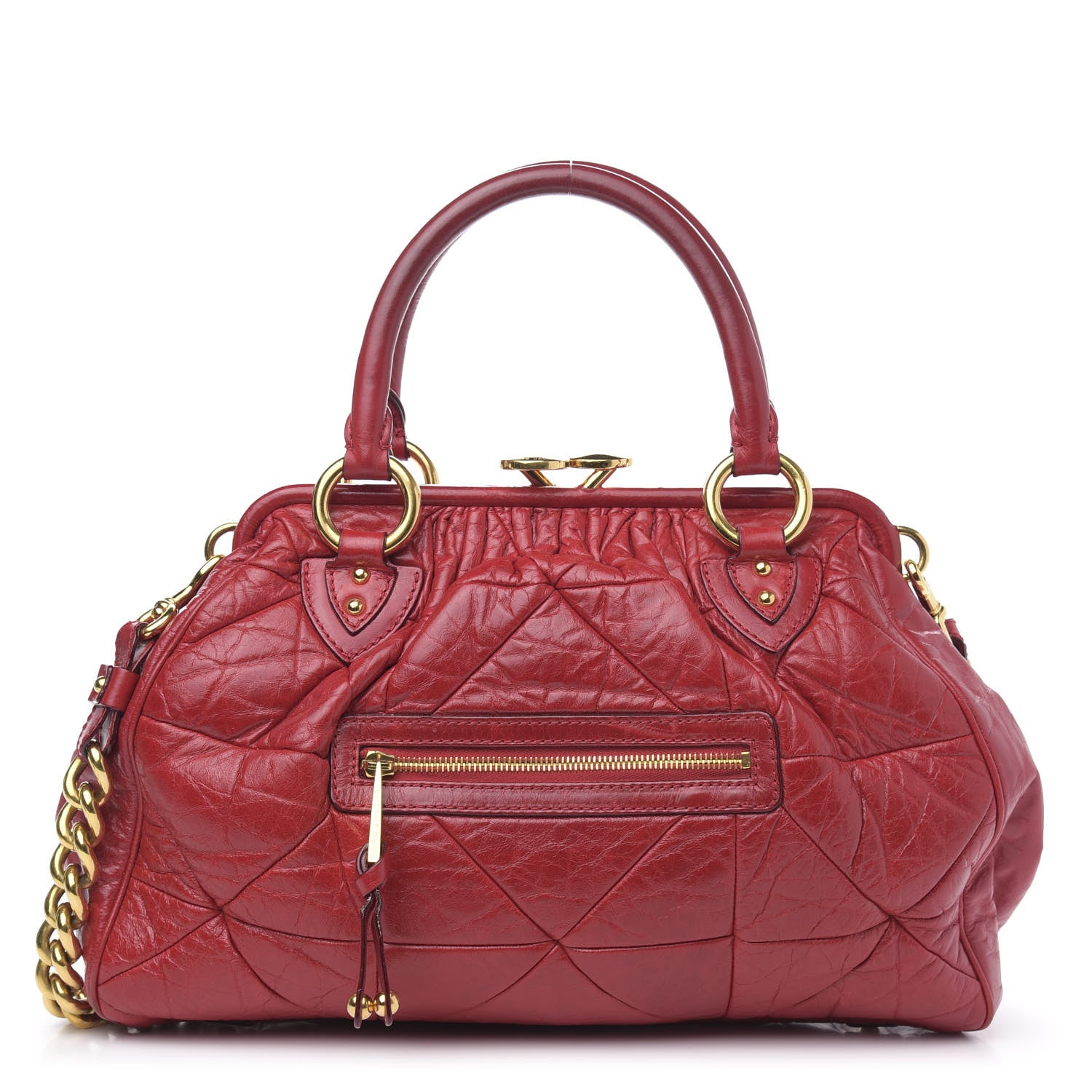 Marc Jacobs Lambskin Quilted Stam Red 1 of 14