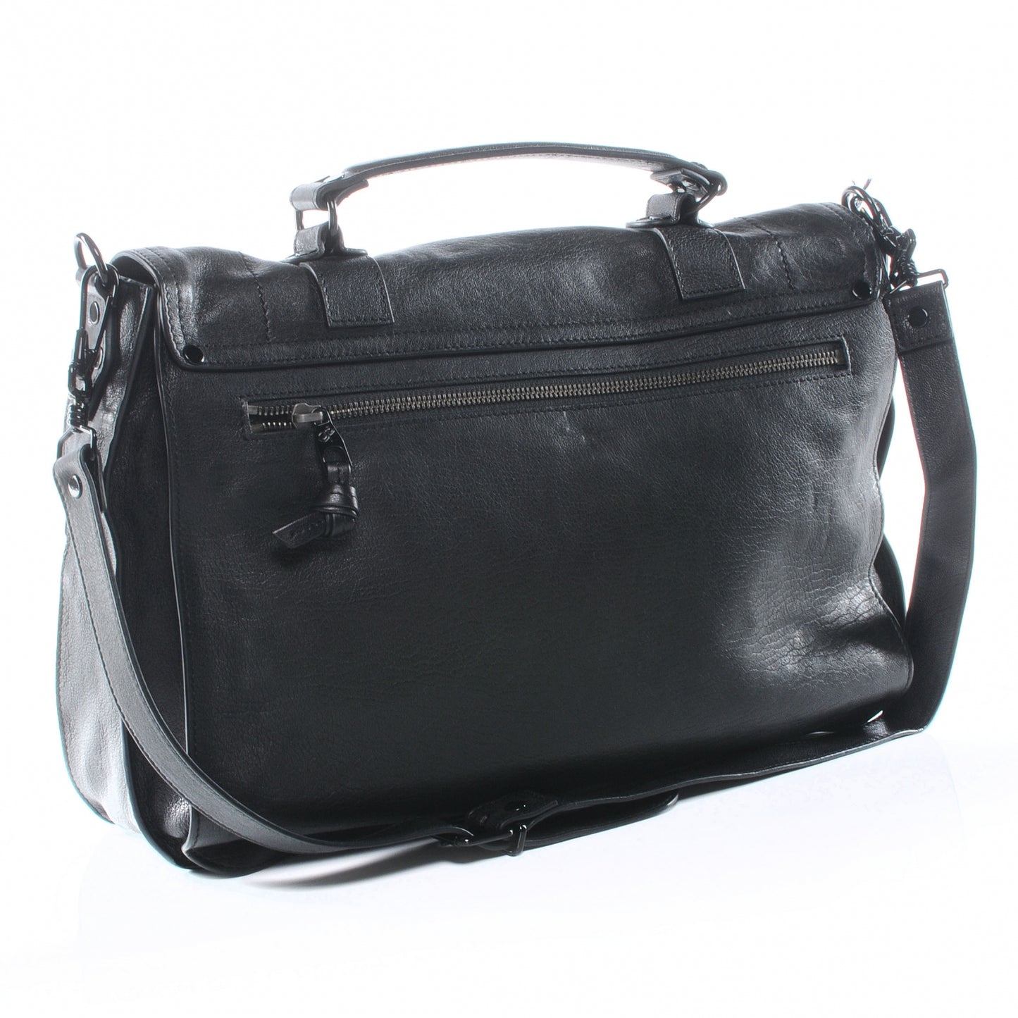 Lambskin PS1 Large Satchel Black