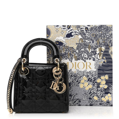 Christian Dior Patent Cannage Mini Lady Dior Black 11 of 11