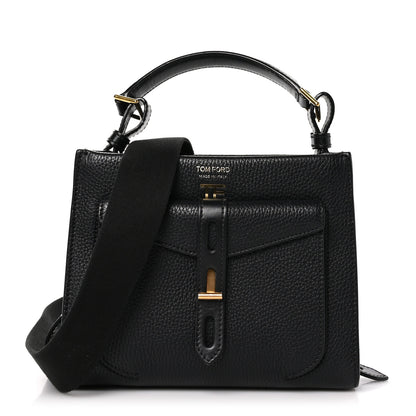Tom Ford Calfskin Mini T Twist Top Handle Bag Black 1 of 11