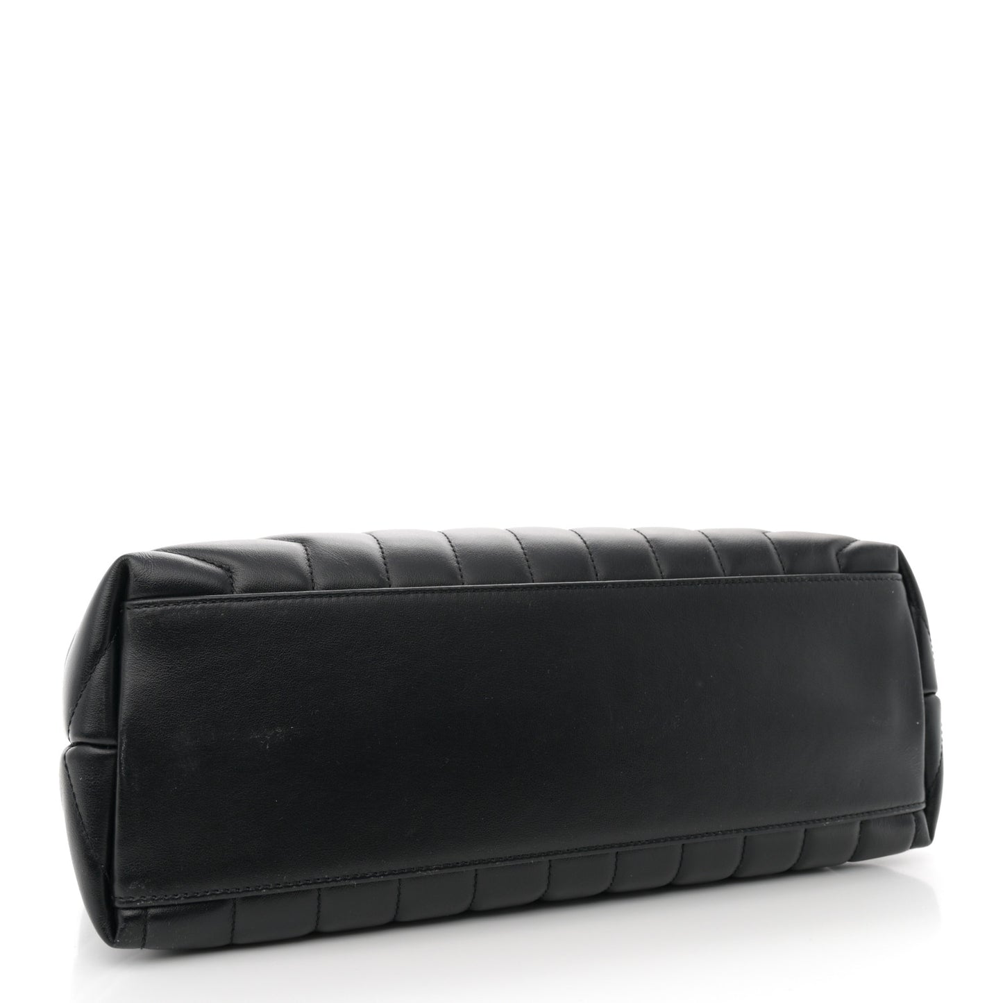 Calfskin Y Quilted Monogram Medium Loulou Chain Satchel Black