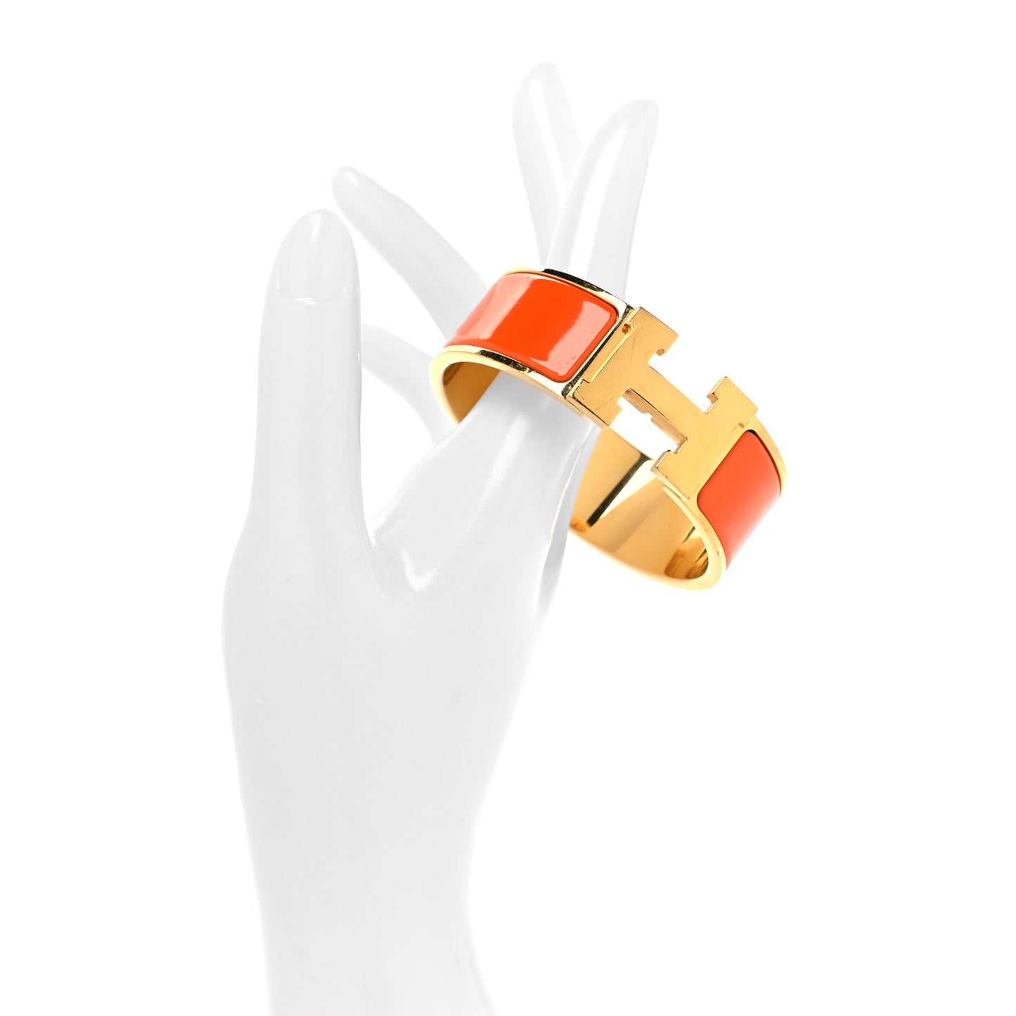 Enamel Wide Clic Clac H Bracelet PM Orange