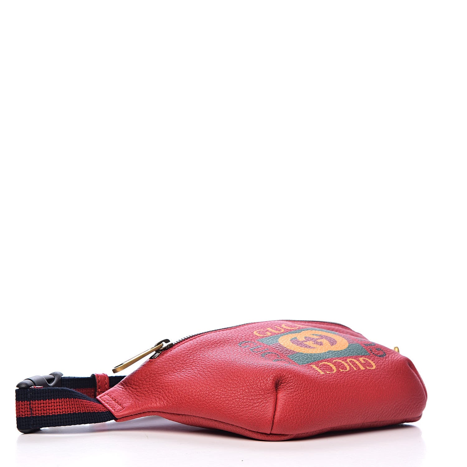 Gucci Grained Calfskin Small Logo Belt Bag Hibiscus Red 4 of 10
