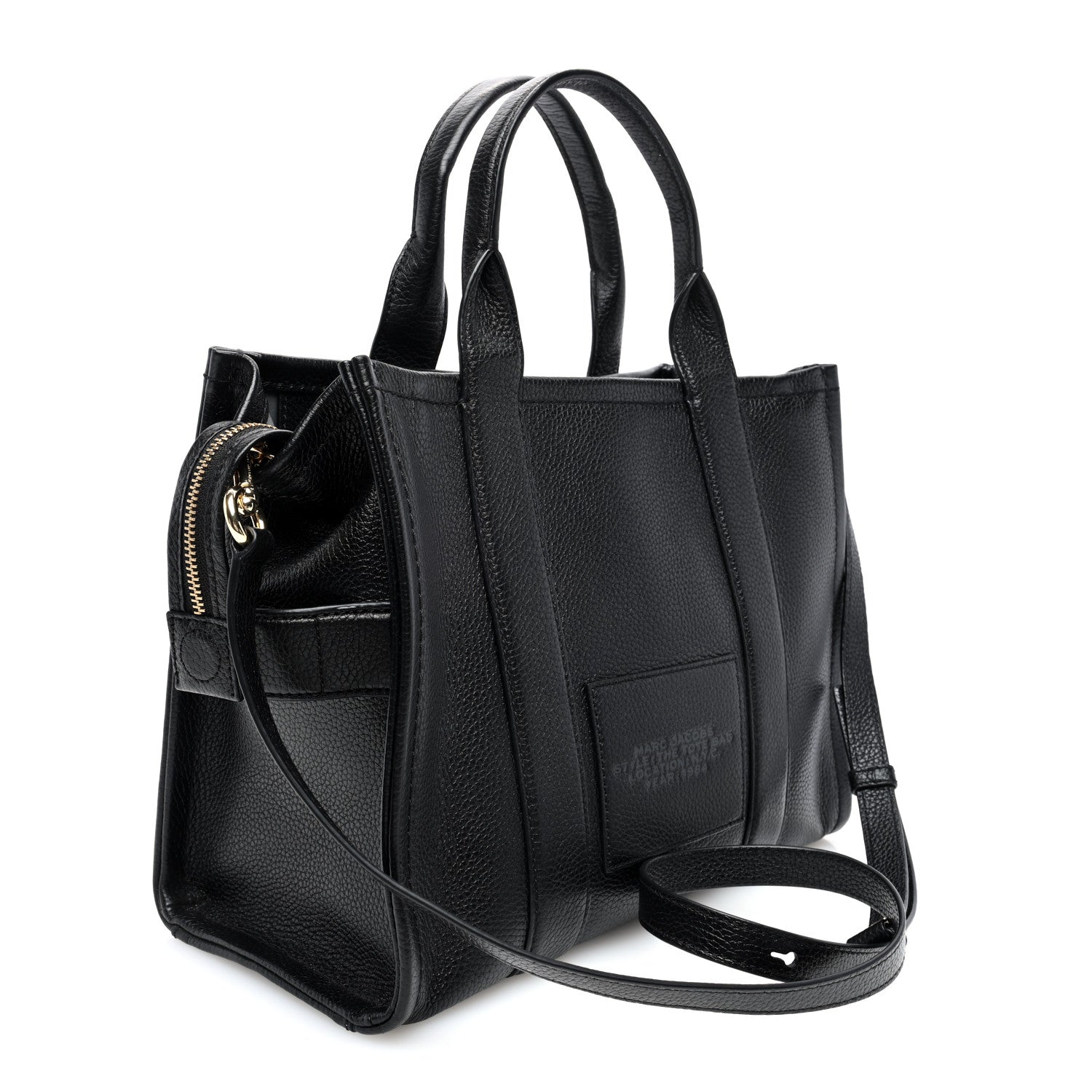 Marc Jacobs Grained Calfskin Medium The Tote Bag Black 3 of 9