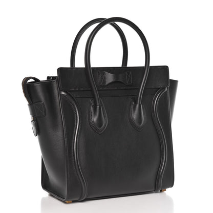 Celine Smooth Calfskin Micro Luggage Black 3 of 11