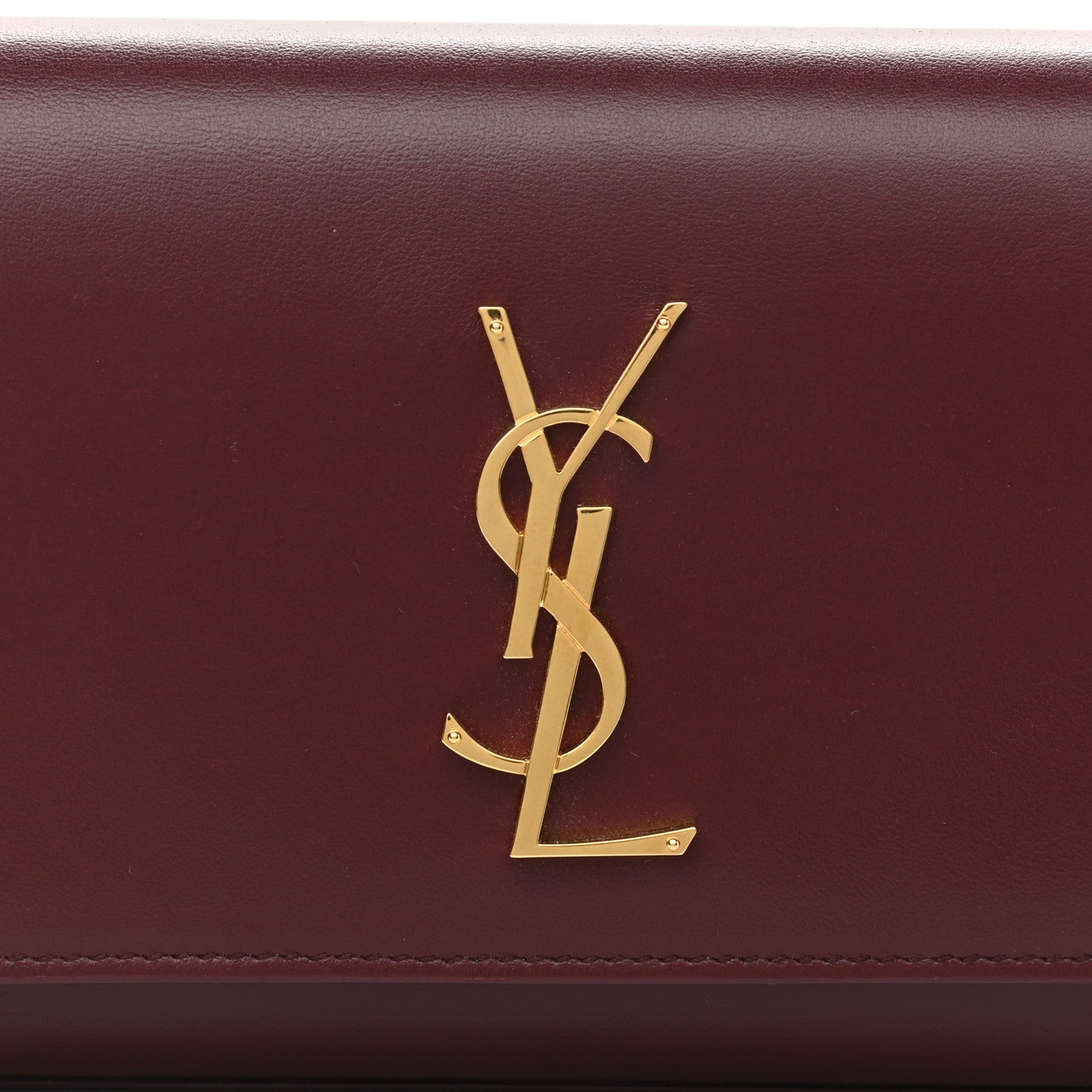 Saint Laurent Smooth Calfskin Monogram Kate Belt Bag Rouge Legion 7 of 10