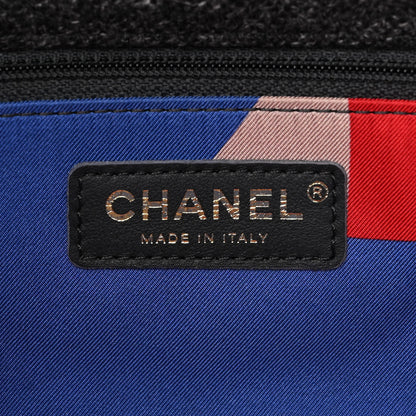 Chanel Wool Tweed Quilted Coco Neige Chain Around Flap Black 6 of 10