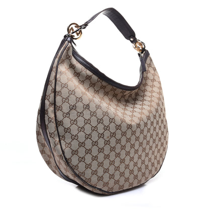 Gucci Monogram Large GG Twins Hobo Dark Brown 3 of 14