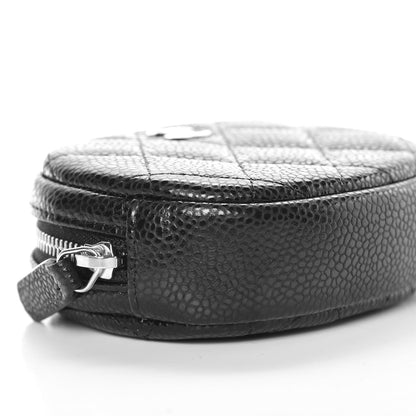 Chanel Caviar Quilted Zip Around Classic Coin Purse Black 7 of 10