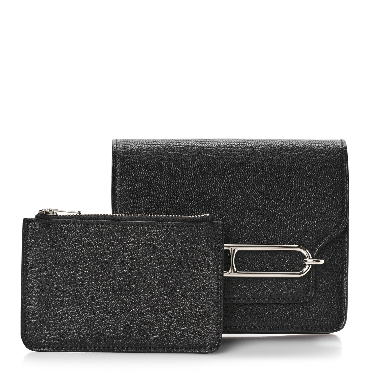 Hermes Chevre Mysore Roulis Slim Wallet Black 3 of 24