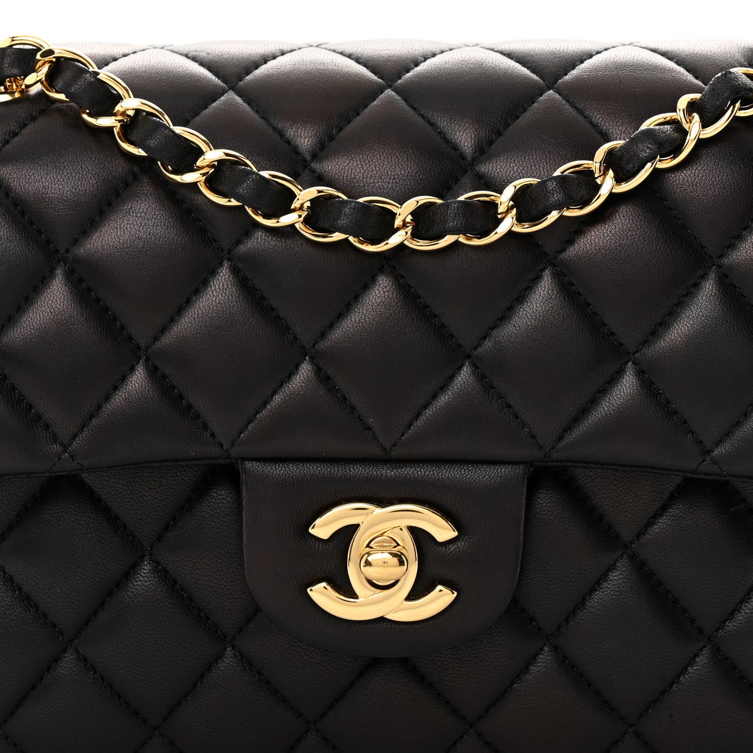 Chanel Lambskin Quilted Small Double Flap Black 8 of 11