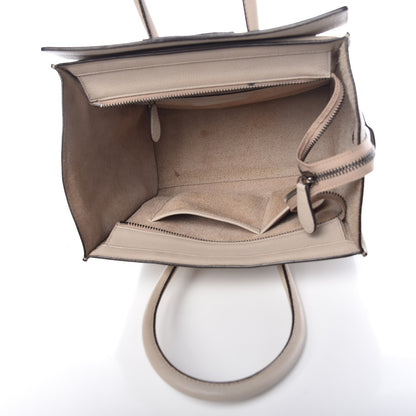 Celine Drummed Calfskin Micro Luggage Dune 5 of 14