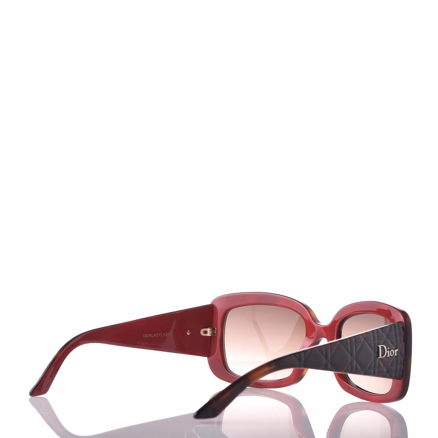 Resin Cannage Dior Lady 2R Sunglasses Havana Red