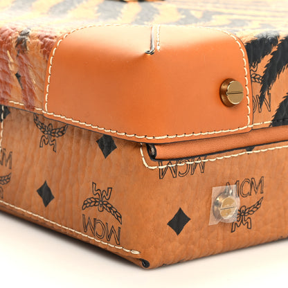 MCM Visetos Tiger Marquage Medium Berlin Crossbody Cognac 7 of 8