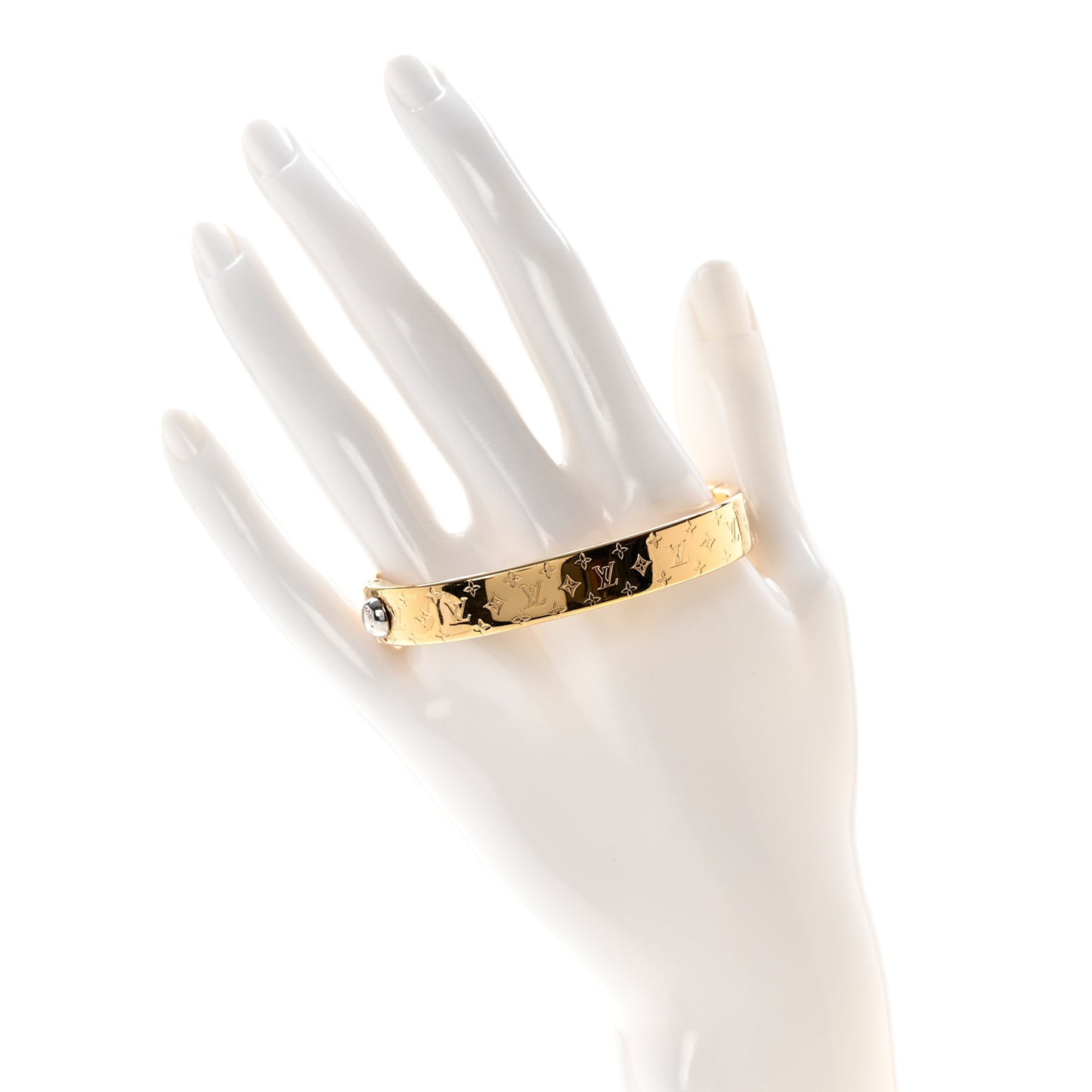 Brass Monogram Nanogram Cuff S Gold
