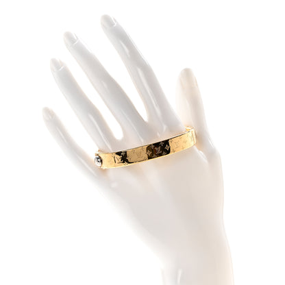 Louis Vuitton Brass Monogram Nanogram Cuff S Gold 2 of 6