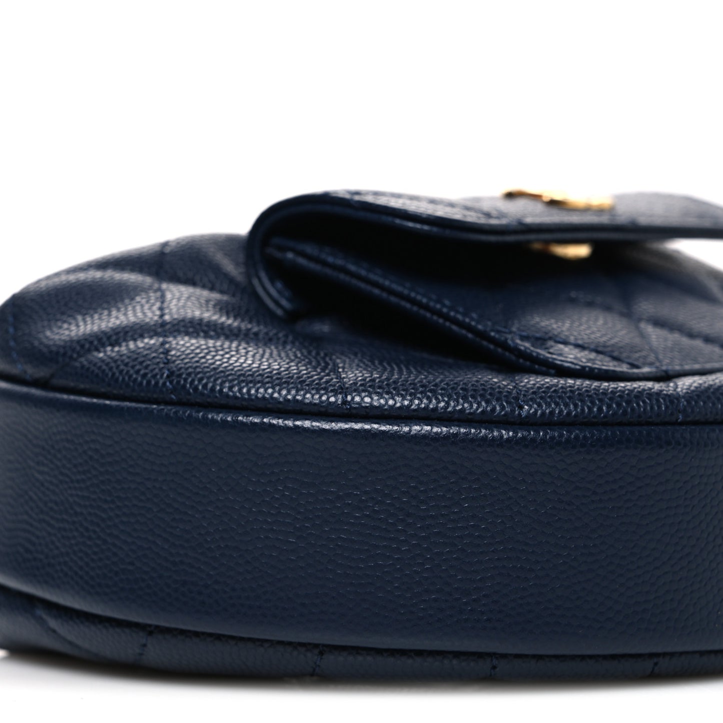 Caviar Quilted Polly Pocket Pouch Hobo Navy