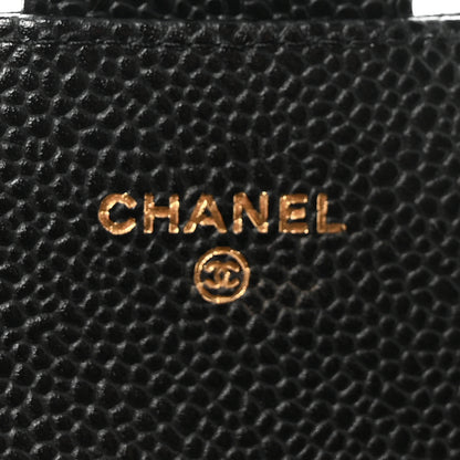 Chanel Caviar Quilted Large Gusset Flap Wallet Black 6 of 9