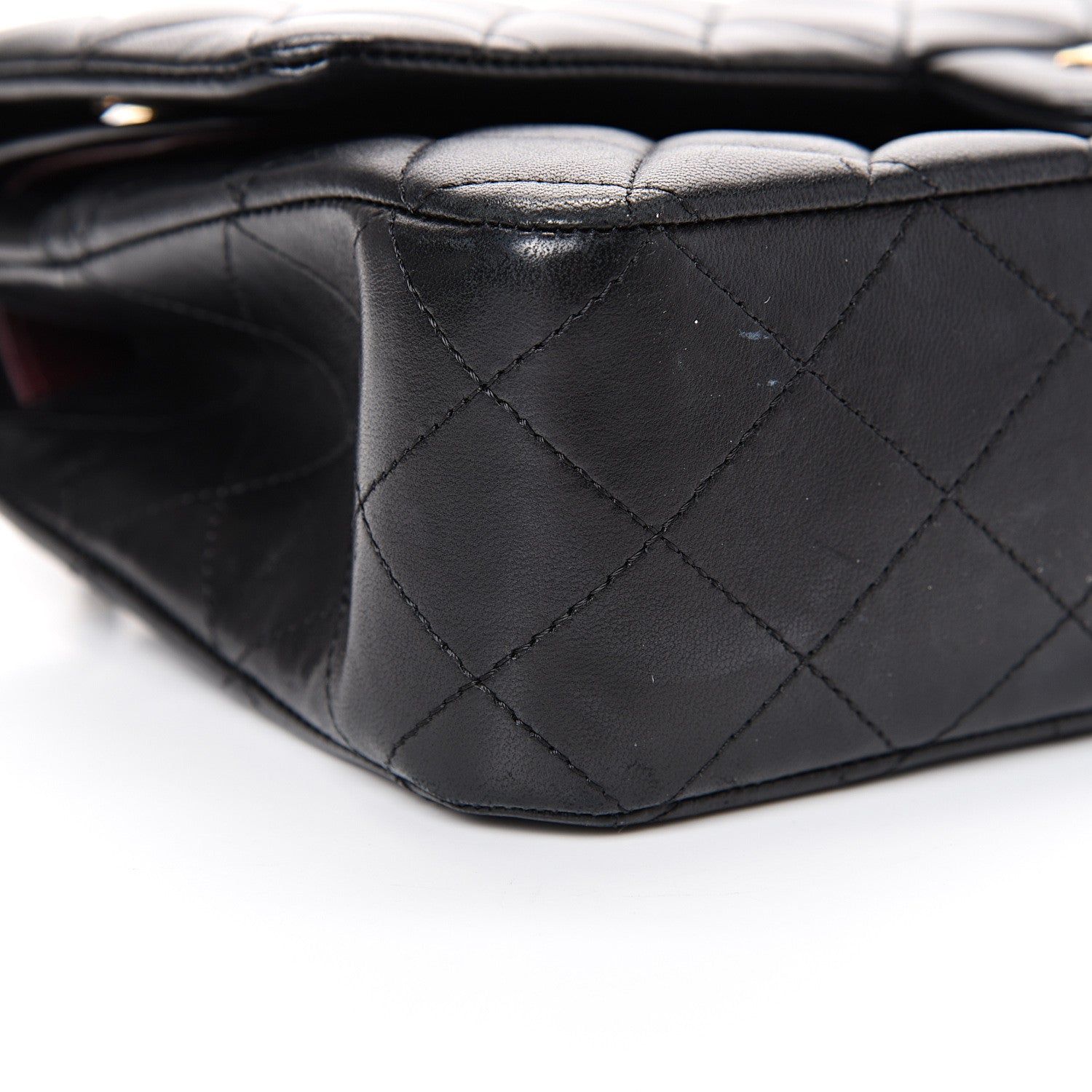 Chanel Lambskin Quilted Medium Double Flap Black 8 of 17