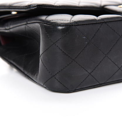 Chanel Lambskin Quilted Medium Double Flap Black 8 of 17