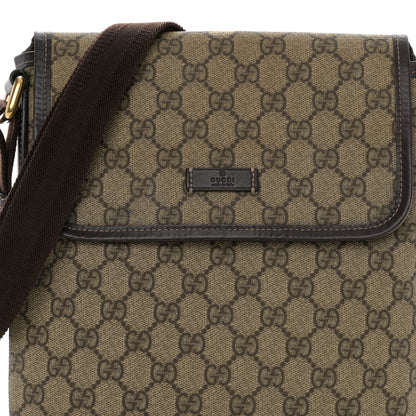 Gucci GG Plus Monogram Small Flap Messenger Bag Beige Dark Brown 6 of 12