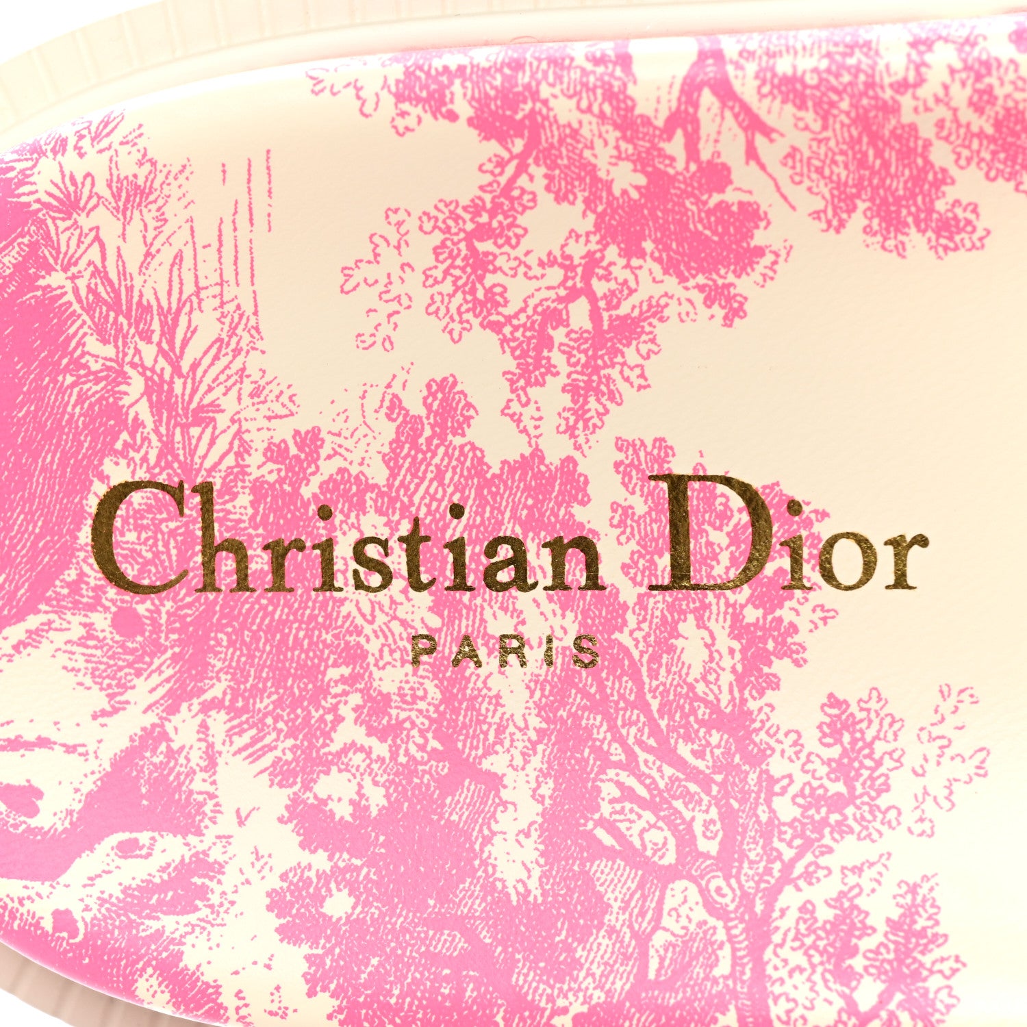 Christian Dior Canvas Fluo Toile de Jouy Embroidered Dway 10mm Slide Sandals 38.5 White Fuchsia 7 of 8