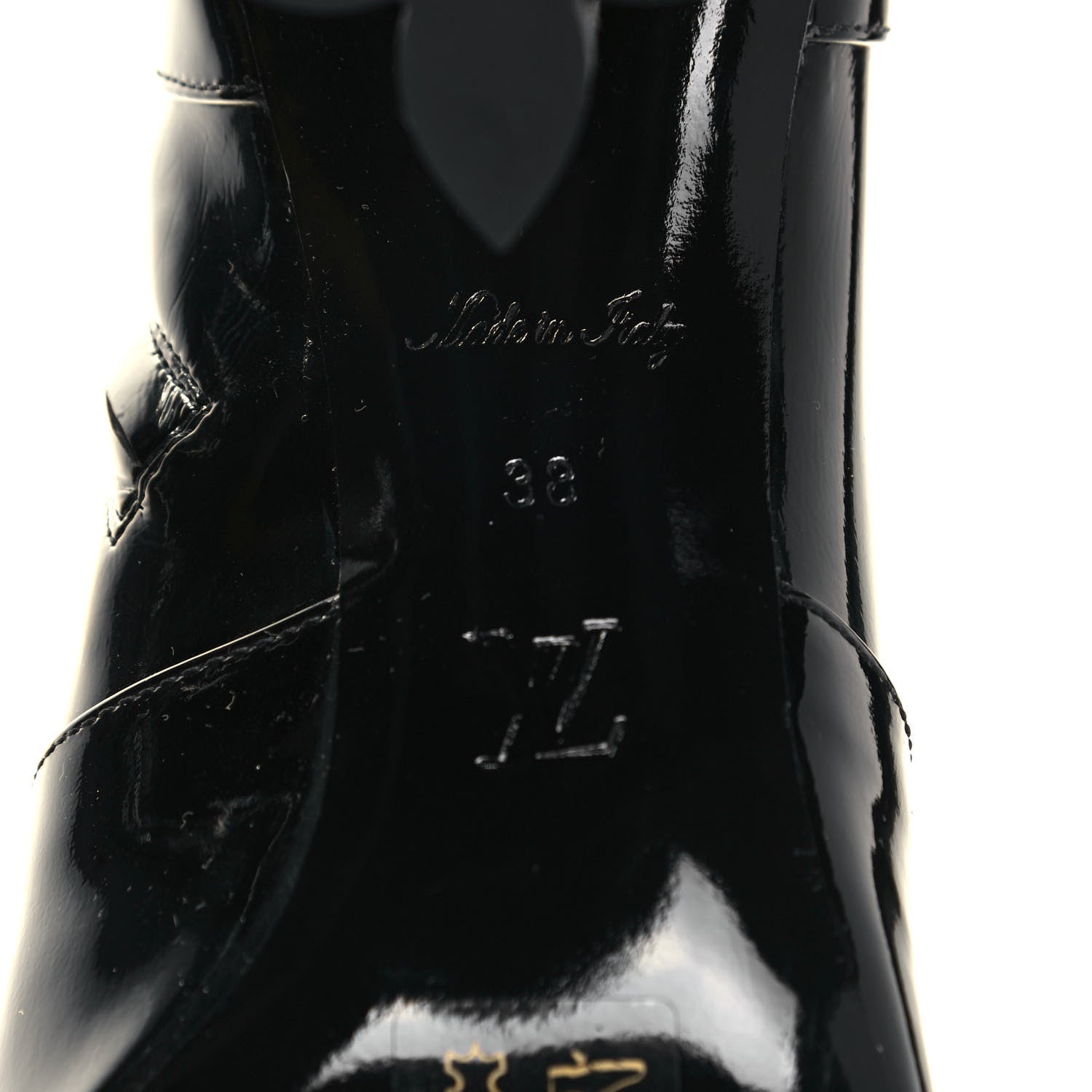Louis Vuitton Patent Silhouette Ankle Boots 38 Black 6 of 7