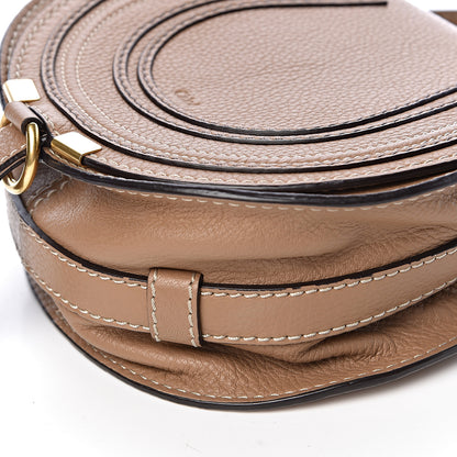 Chloe Calfskin Mini Marcie Round Crossbody Bag Nut 9 of 10