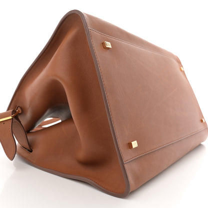 The Row Polished Saddle Calfskin Soft Margaux 15 Cuir 8 of 11