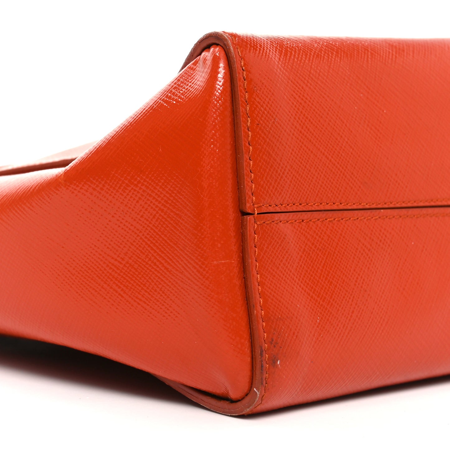 Saffiano Vernice Shopping Tote Arancio